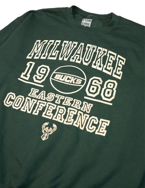 Item Of The Game Collegiate Milwaukee Bucks Crewneck Sweatshirt-close up 