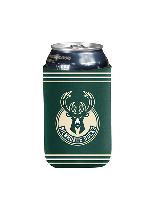 Logo Brands 12oz Global Stripes  Milwaukee Bucks Can Cooler