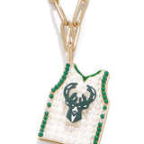 BaubleBar Association Jersey Milwaukee Bucks Charm Necklace- charm