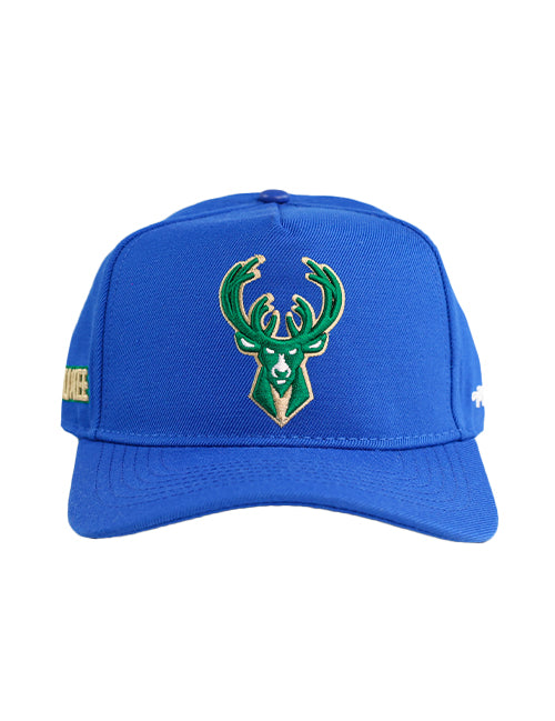 Pro Standard 2024-25 City Edition Milwaukee Bucks Icon Snapback Hat-front