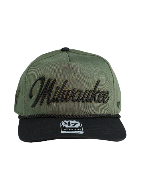 '47 Brand Overhand Hitch Milwaukee Bucks Adjustable Hat-front