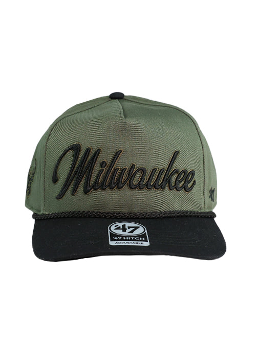 '47 Brand Overhand Hitch Milwaukee Bucks Adjustable Hat-front