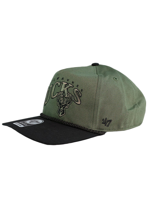 '47 Brand Rope Wave Hitch Milwaukee Bucks Adjustable Hat-left