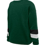 Youth New Era Hearts Milwaukee Bucks Crewneck Sweatshirt-back
