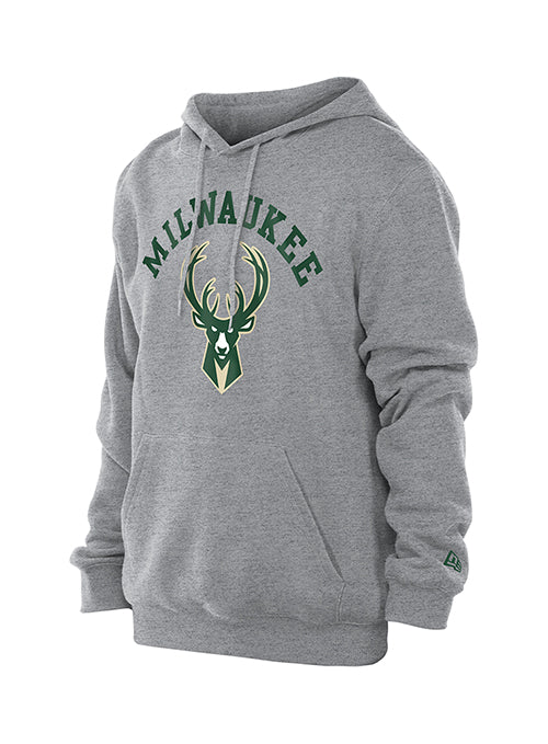 New Era Double Game Day Milwaukee Bucks Hooded Sweatshirt-front