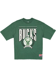 New Era Throwback Milwaukee Bucks Washed T-Shirt-front