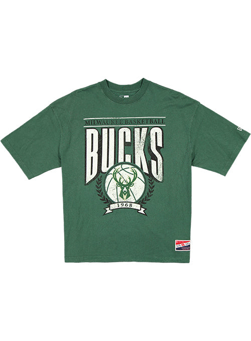 New Era Throwback Milwaukee Bucks Washed T-Shirt-front