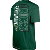 New Era Leisure Green Milwaukee Bucks T-Shirt