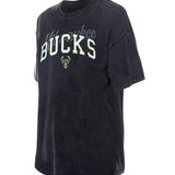 Women's New Era Evergreen Milwaukee Bucks Washed T-Shirt-front