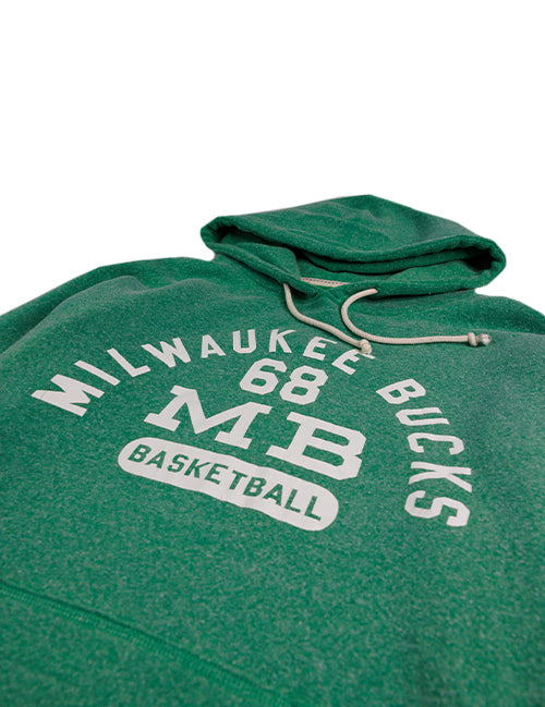 Bucks In Six x Roots Of Fight  '68 Milwaukee Bucks Hooded Sweatshirt-close up
