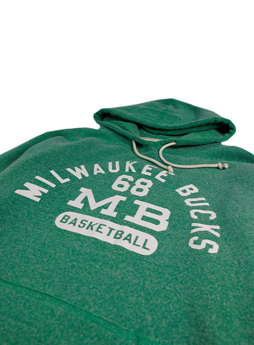 Bucks In Six x Roots Of Fight  '68 Milwaukee Bucks Hooded Sweatshirt-close up
