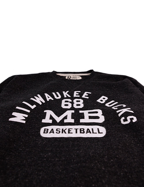 Bucks In Six x Roots Of Fight '68 Milwaukee Bucks Crewneck Sweatshirt-close up