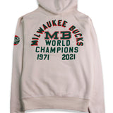 Bucks In Six x Roots Of Fight World Champs Script Milwaukee Bucks Hooded Sweatshirt