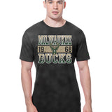 New Era '68 Black Milwaukee Bucks Washed T-Shirt-model
