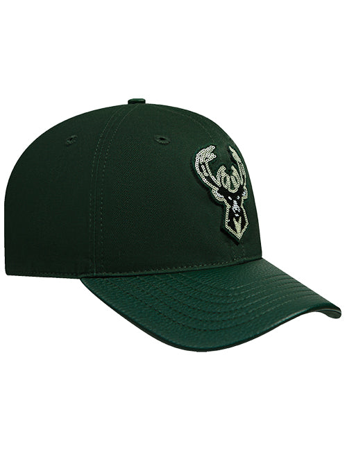 Women's Pro Standard Game Day Milwaukee Bucks Classic Dad Hat-angled right