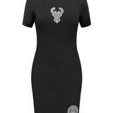 Women's Pro Standard Reverse Terry Milwaukee Bucks Bodycon T-Shirt Dress-front