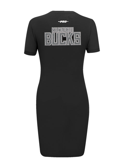 Women's Pro Standard Reverse Terry Milwaukee Bucks Bodycon T-Shirt Dress-back