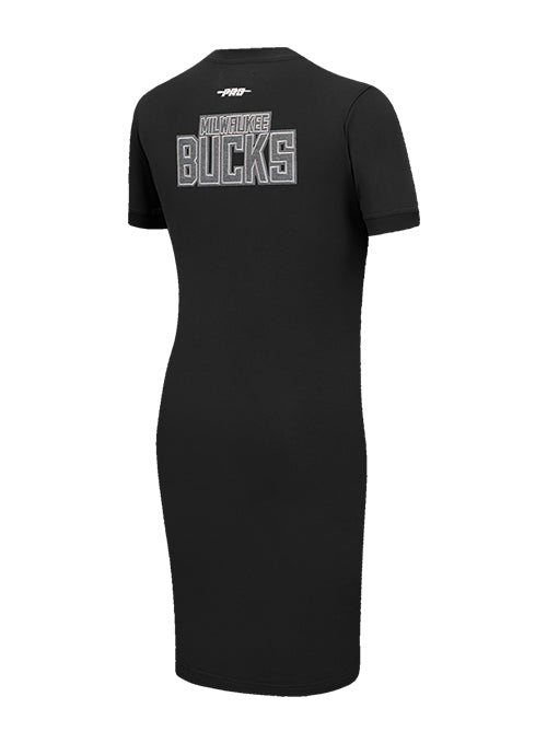 Women's Pro Standard Reverse Terry Milwaukee Bucks Bodycon T-Shirt Dress-angled back