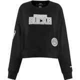 Women's Pro Standard Reverse Terry Milwaukee Bucks Crewneck Sweatshirt-front