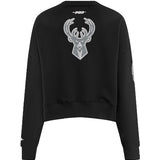 Women's Pro Standard Reverse Terry Milwaukee Bucks Crewneck Sweatshirt-back