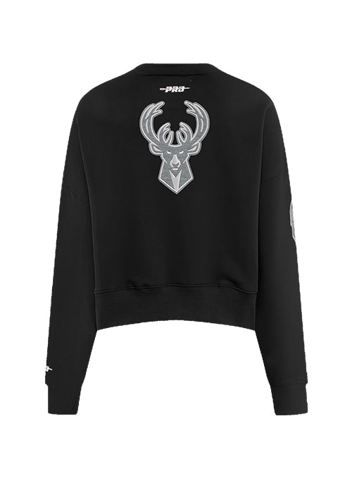 Women's Pro Standard Reverse Terry Milwaukee Bucks Crewneck Sweatshirt-back