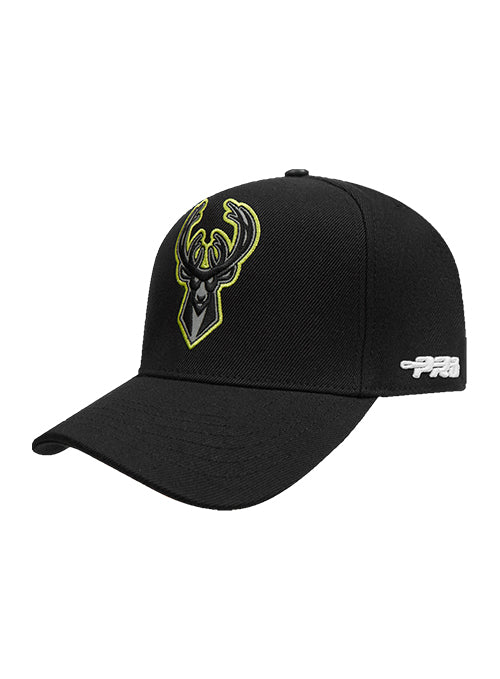 Pro Standard High Visibility Milwaukee Bucks Pinch Front Adjustable Hat-left