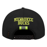 Pro Standard High Visibility Milwaukee Bucks Pinch Front Adjustable Hat-bsck