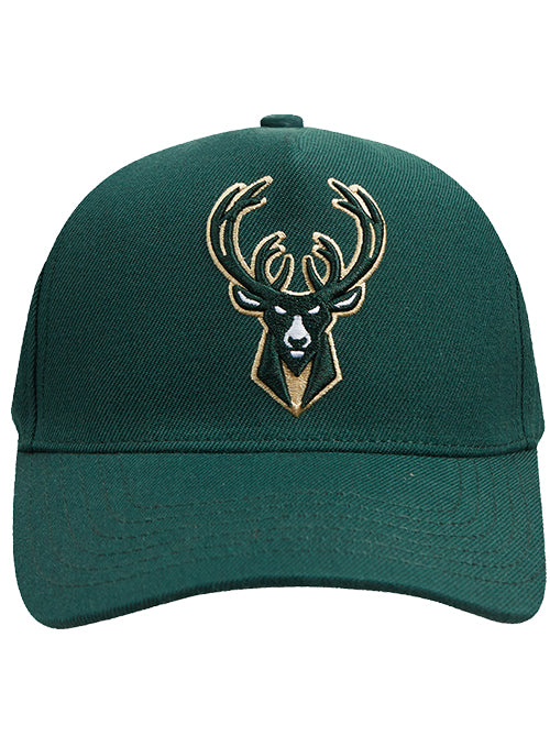 Pro Standard Ransom Milwaukee Bucks Pinch Front Snapback Hat-front