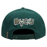 Pro Standard Ransom Milwaukee Bucks Pinch Front Snapback Hat-back
