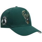 Pro Standard Ransom Milwaukee Bucks Pinch Front Snapback Hat-angled right