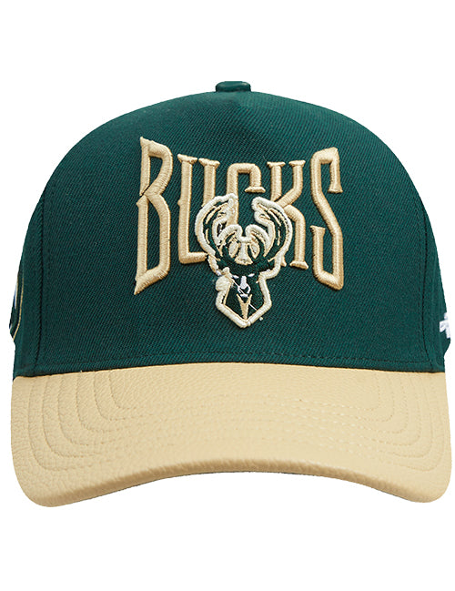 Pro Standard Concert Tour Milwaukee Bucks Pinch Front Adjustable Hat-front