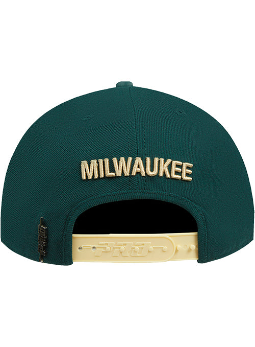 Pro Standard Concert Tour Milwaukee Bucks Pinch Front Adjustable Hat-back