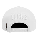 Pro Standard White Out Milwaukee Bucks Pinch Front Snapback Hat