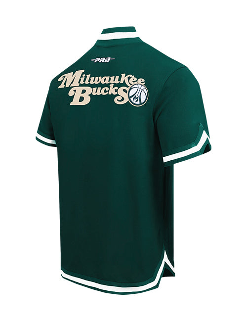 Pro Standard Souvenir Milwaukee Bucks Warm Up Jacket-angled back
