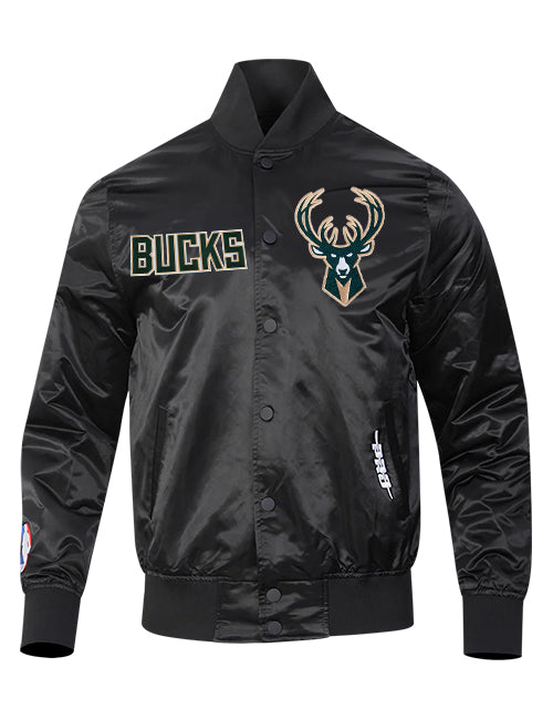 Pro Standard Souvenir Milwaukee Bucks Satin Jacket-front