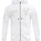 Pro Standard White Out Milwaukee Bucks Full Zip Hooded Sweatshirt