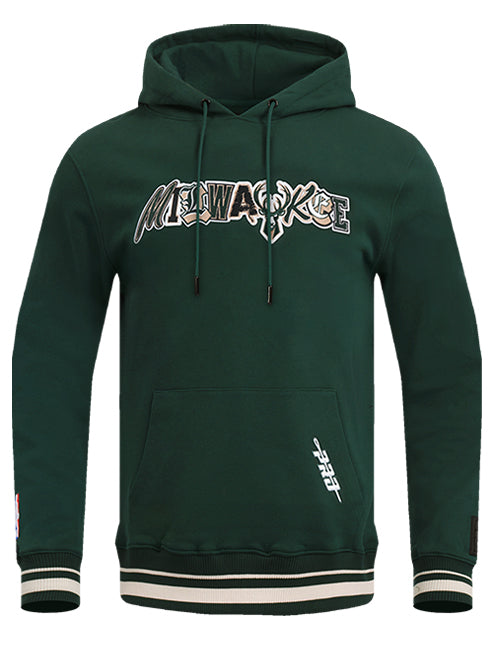 Pro Standard Ransom Milwaukee Bucks Hooded Sweatshirt-front