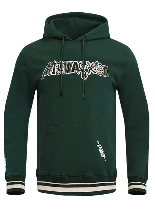 Pro Standard Ransom Milwaukee Bucks Hooded Sweatshirt-front