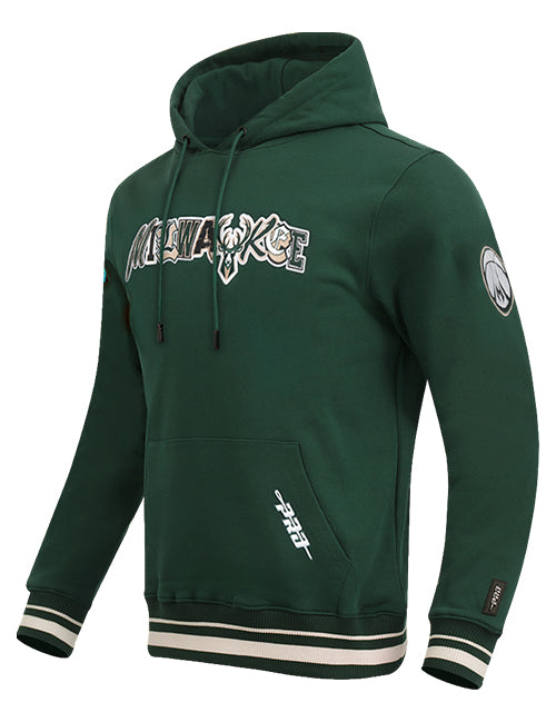 Pro Standard Ransom Milwaukee Bucks Hooded Sweatshirt-angled front