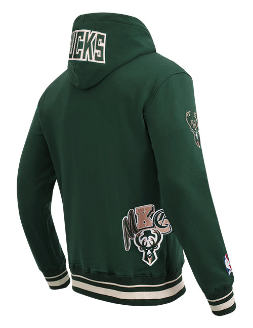 Pro Standard Ransom Milwaukee Bucks Hooded Sweatshirt-angled back