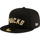 New Era 2022 Statement Edition 59Fifty Milwaukee Bucks Fitted Hat-left