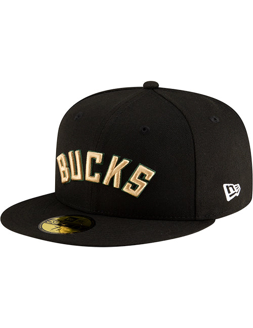 New Era 2022 Statement Edition 59Fifty Milwaukee Bucks Fitted Hat-left