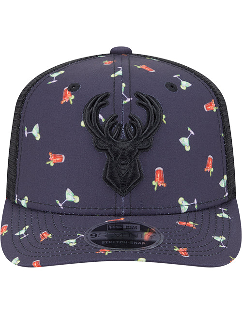 New Era 9Seventy Party Milwaukee Bucks Adjustable Hat-front