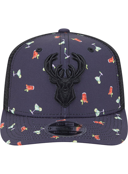 New Era 9Seventy Party Milwaukee Bucks Adjustable Hat-front