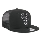 Youth New Era 9Fifty Tonal Milwaukee Bucks Trucker Snapback Hat-right