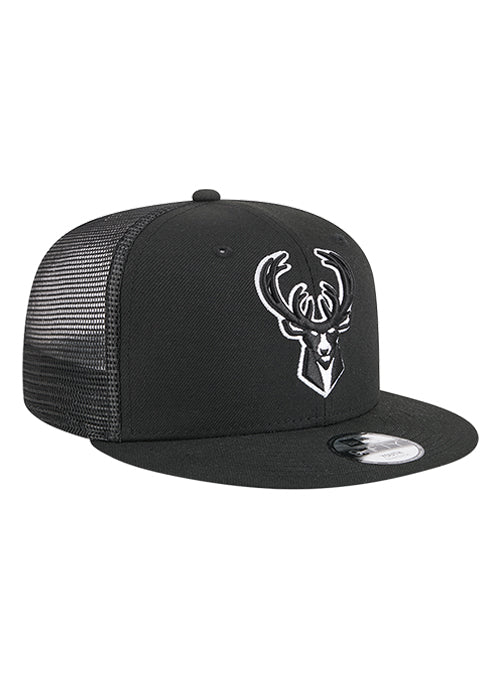 Youth New Era 9Fifty Tonal Milwaukee Bucks Trucker Snapback Hat-right