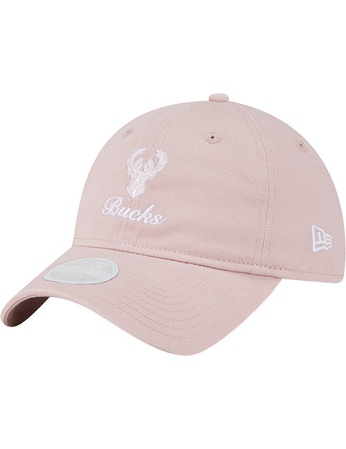 Women's New Era 9Twenty Preppy Milwaukee Bucks Adjustable Hat-left