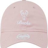 Women's New Era 9Twenty Preppy Milwaukee Bucks Adjustable Hat-front
