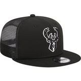 New Era 9Fifty Tonal Trucker Milwaukee Bucks Snapback Hat-RIGHT