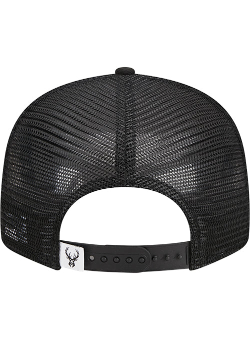 New Era 9Fifty Tonal Trucker Milwaukee Bucks Snapback Hat-BACK